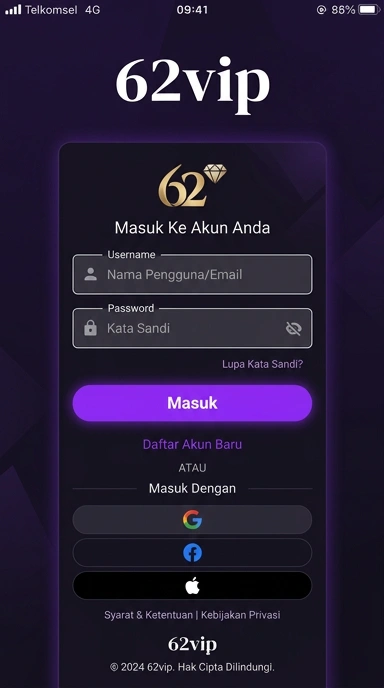 Panduan Login Akun 62vip untuk Pengguna Android