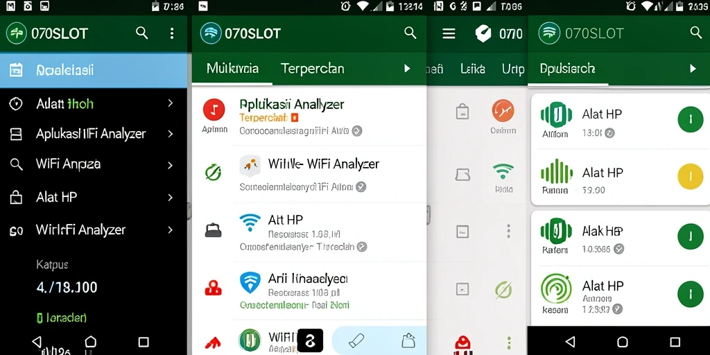 Tampilan antarmuka aplikasi 070SLOT yang intuitif dan informatif.