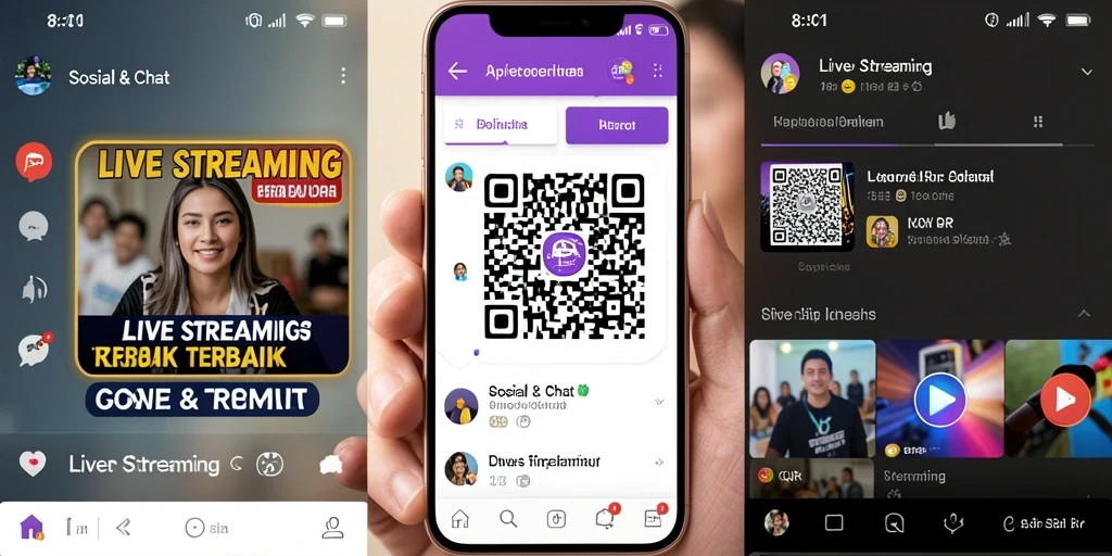 Tampilan antarmuka Live Streaming yang menarik dan interaktif.