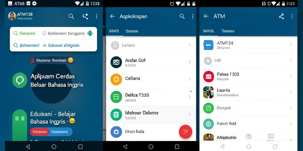 Screenshot antarmuka aplikasi ATM138 yang menarik dan mudah digunakan.