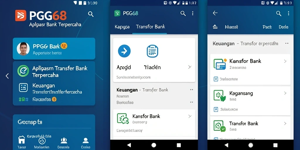 Antarmuka aplikasi PGG68 yang sederhana dan efisien untuk Transfer Bank.