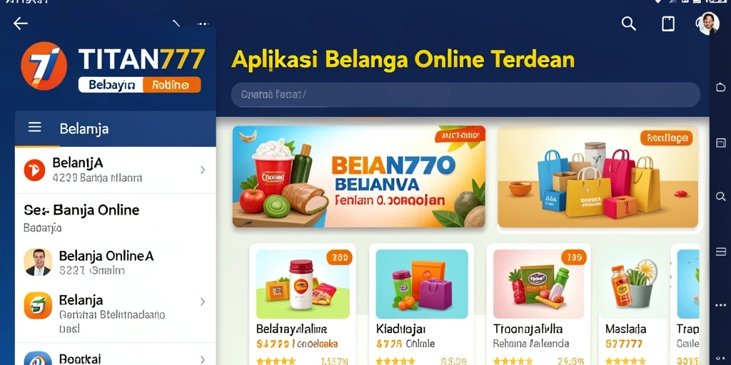 Antarmuka aplikasi TITAN777 yang sederhana dan menarik.